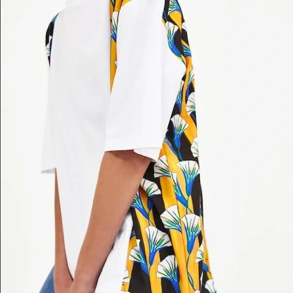 Zara Women's White Floral Top SzM - Picture 3 of 8